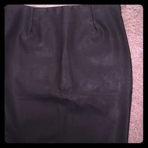 Faux leather pencil skirt